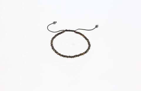 Osse Unisex Hematit Taşlı Makrome Bileklik