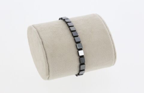 Osse Unisex Hematit Taşlı Makrome Bileklik