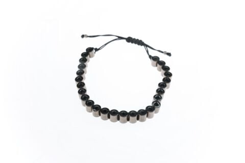 Osse Unisex Hematit Taşlı Makrome Bileklik