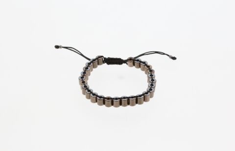 Osse Unisex Hematit Taşlı Makrome Bileklik