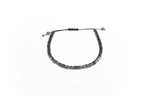 Osse Unisex Hematit Taşlı Makrome Bileklik