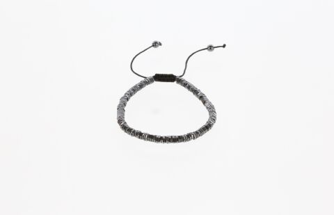 Osse Unisex Hematit Taşlı Makrome Bileklik