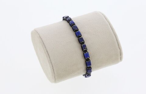 Osse Unisex Lapis Lazuli & Hematit Taşlı Makrome Bileklik