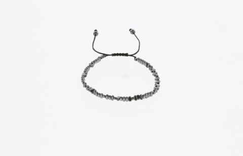 Osse Unisex Hematit Taşlı Makrome Bileklik