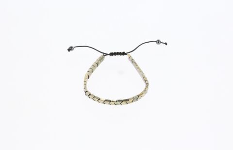 Osse Unisex Hematit Taşlı Makrome Bileklik