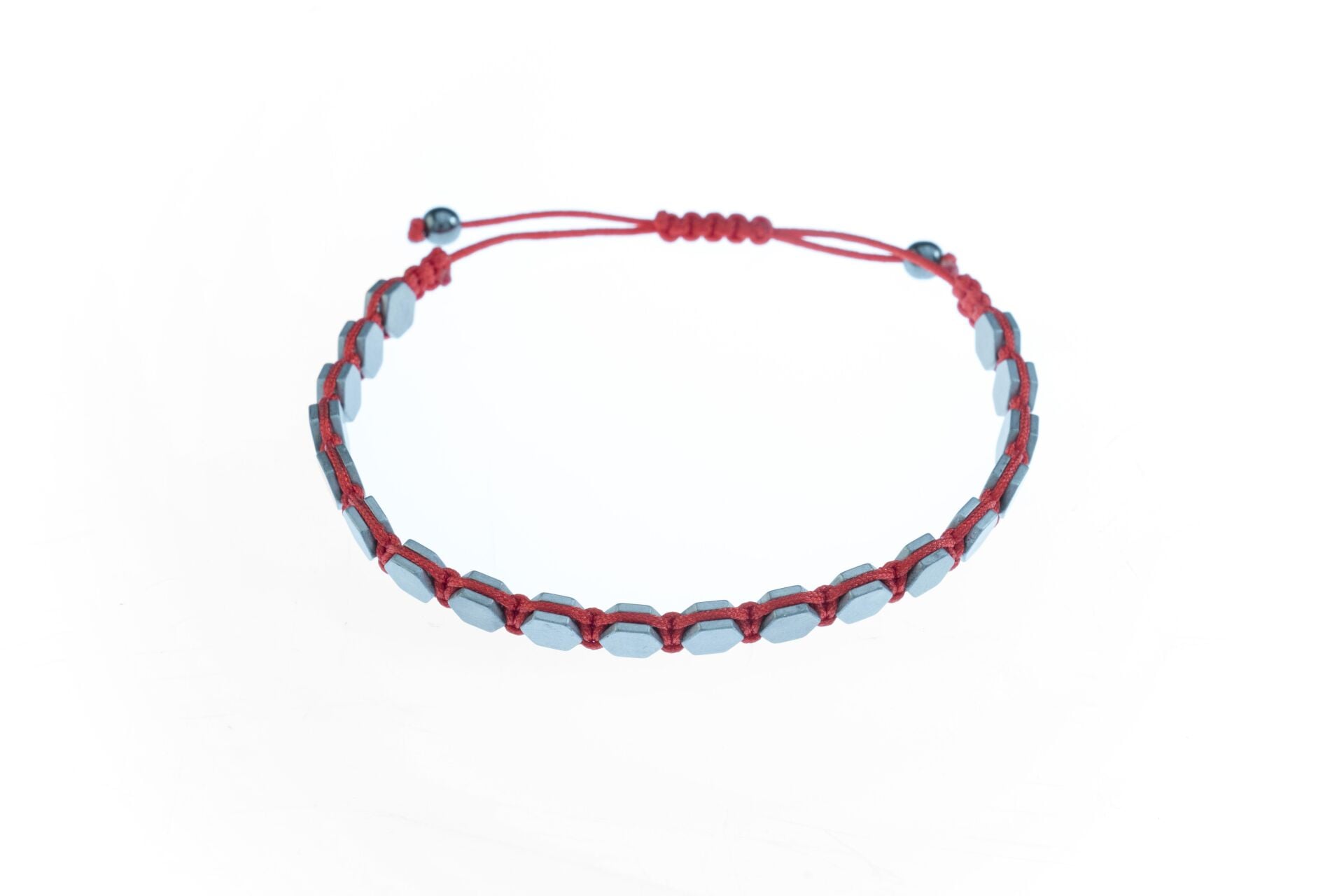 Osse Unisex Hematit Taşlı Makrome Bileklik