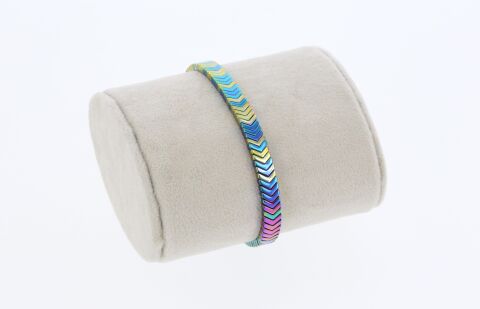 Osse Unisex Hematit Taşlı Makrome Bileklik