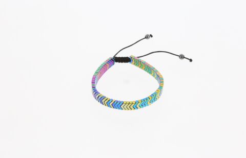 Osse Unisex Hematit Taşlı Makrome Bileklik