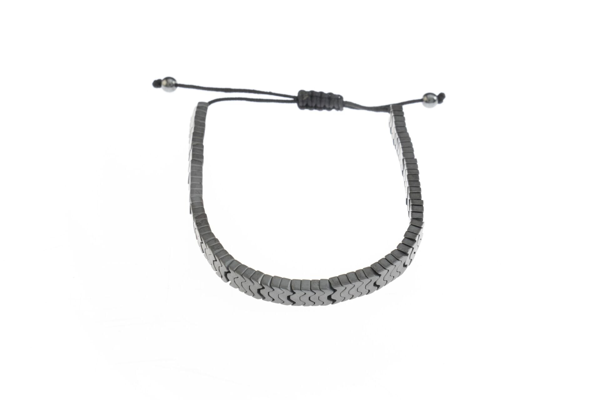 Osse Unisex Hematit Taşlı Makrome Bileklik