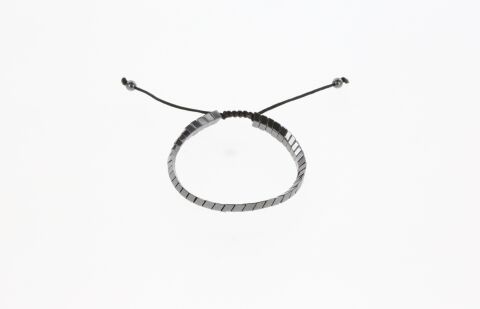 Osse Unisex Hematit Taşlı Makrome Bileklik