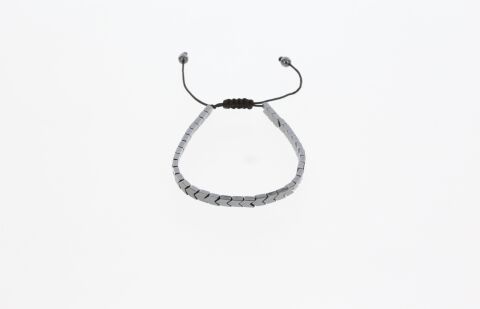 Osse Unisex Hematit Taşlı Makrome Bileklik