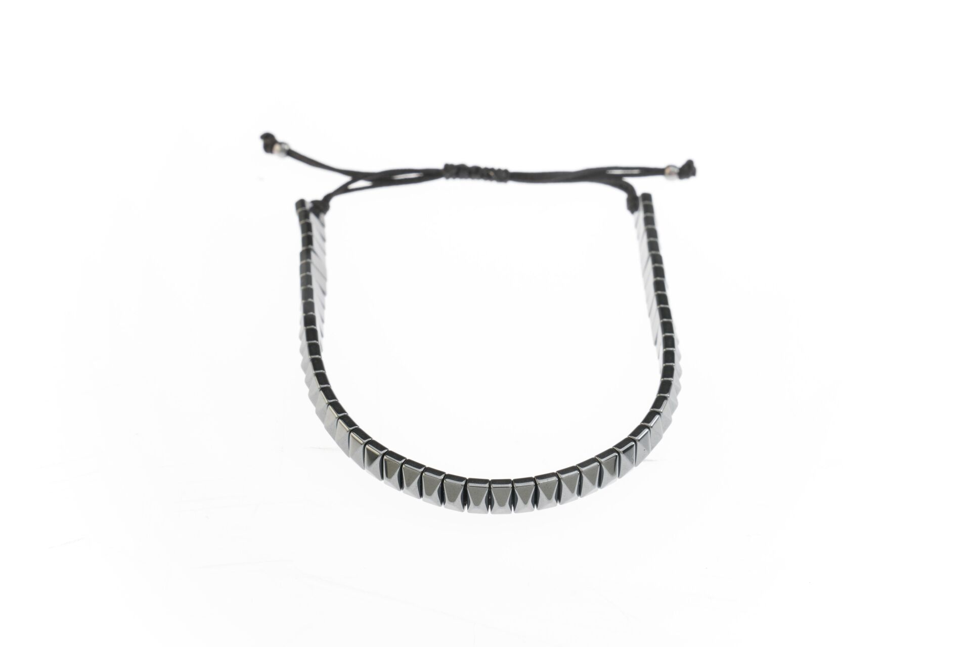 Osse Unisex Hematit Taşlı Makrome Bileklik