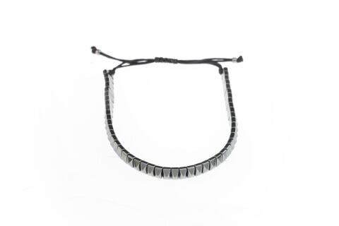 Osse Unisex Hematit Taşlı Makrome Bileklik