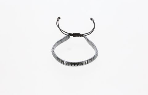 Osse Unisex Hematit Taşlı Makrome Bileklik