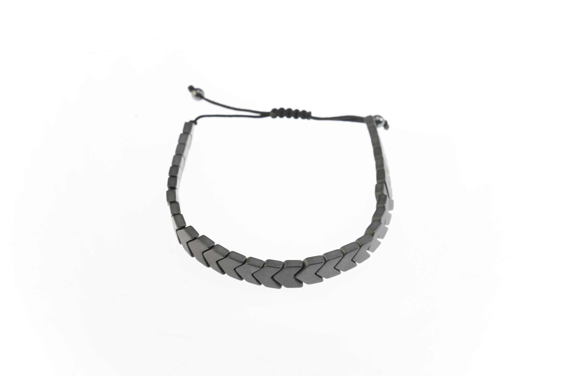 Osse Unisex Hematit Taşlı Makrome Bileklik