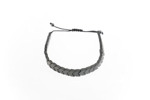 Osse Unisex Hematit Taşlı Makrome Bileklik