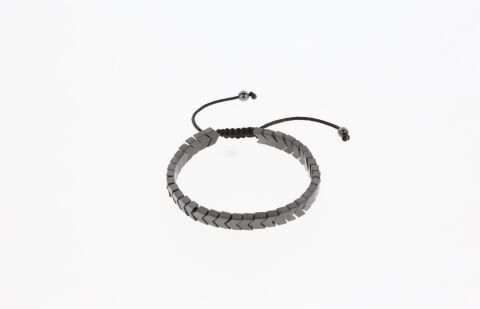 Osse Unisex Hematit Taşlı Makrome Bileklik