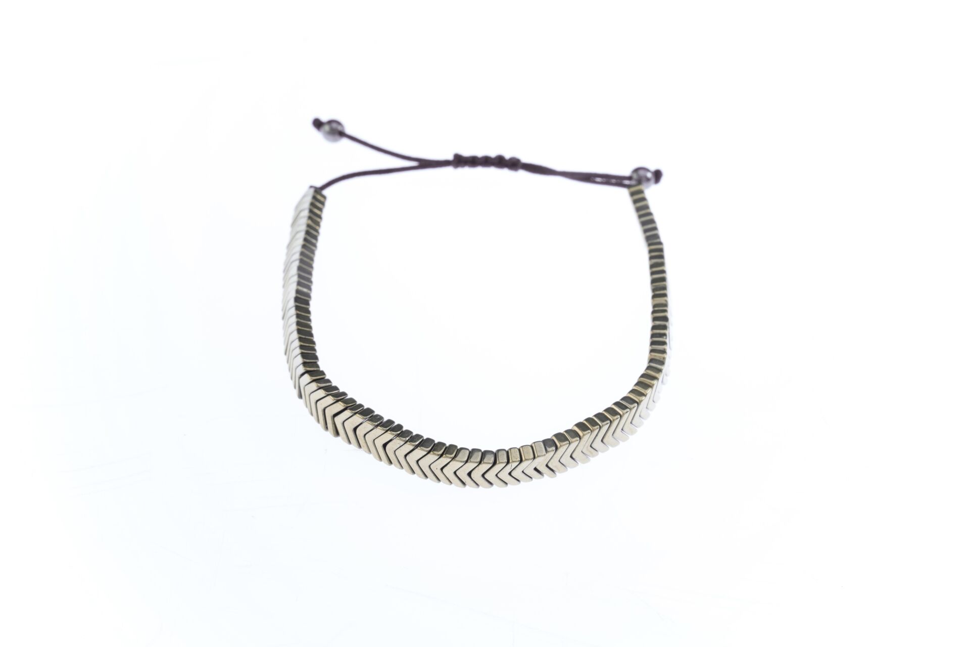 Osse Unisex Hematit Taşlı Makrome Bileklik