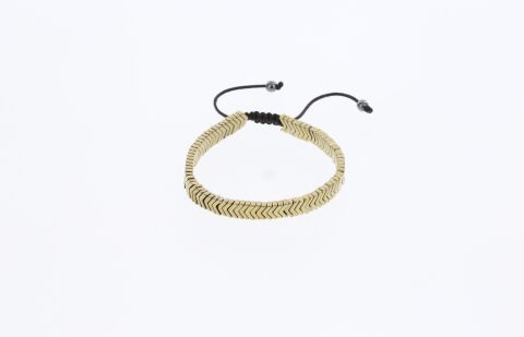 Osse Unisex Hematit Taşlı Makrome Bileklik