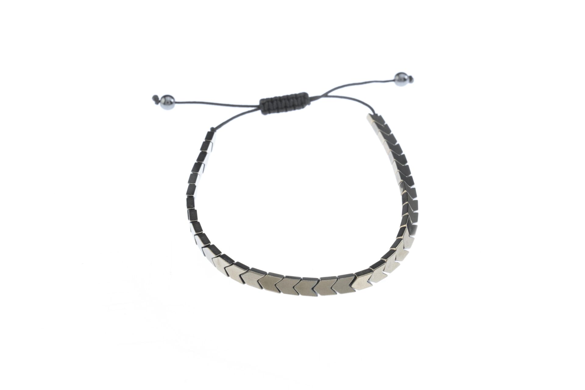 Osse Unisex Hematit Taşlı Makrome Bileklik