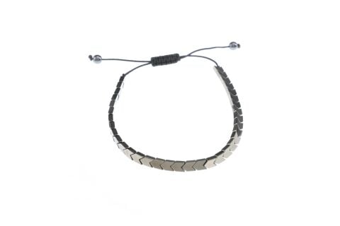 Osse Unisex Hematit Taşlı Makrome Bileklik