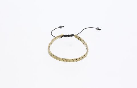 Osse Unisex Hematit Taşlı Makrome Bileklik