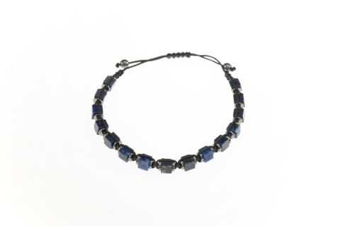 Osse Unisex Turkuaz & Hematit Taşlı Makrome Bileklik