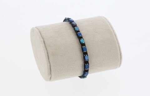 Osse Unisex Turkuaz & Hematit Taşlı Makrome Bileklik