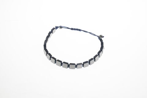Osse Unisex Hematit Taşlı Makrome Bileklik